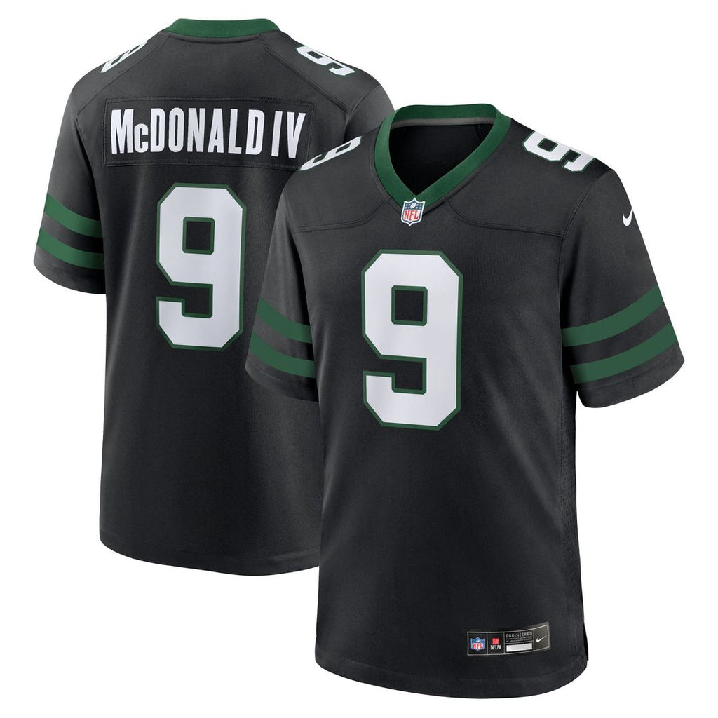 Will McDonald IV New York Jets Alternate Game Jersey - Legacy Black