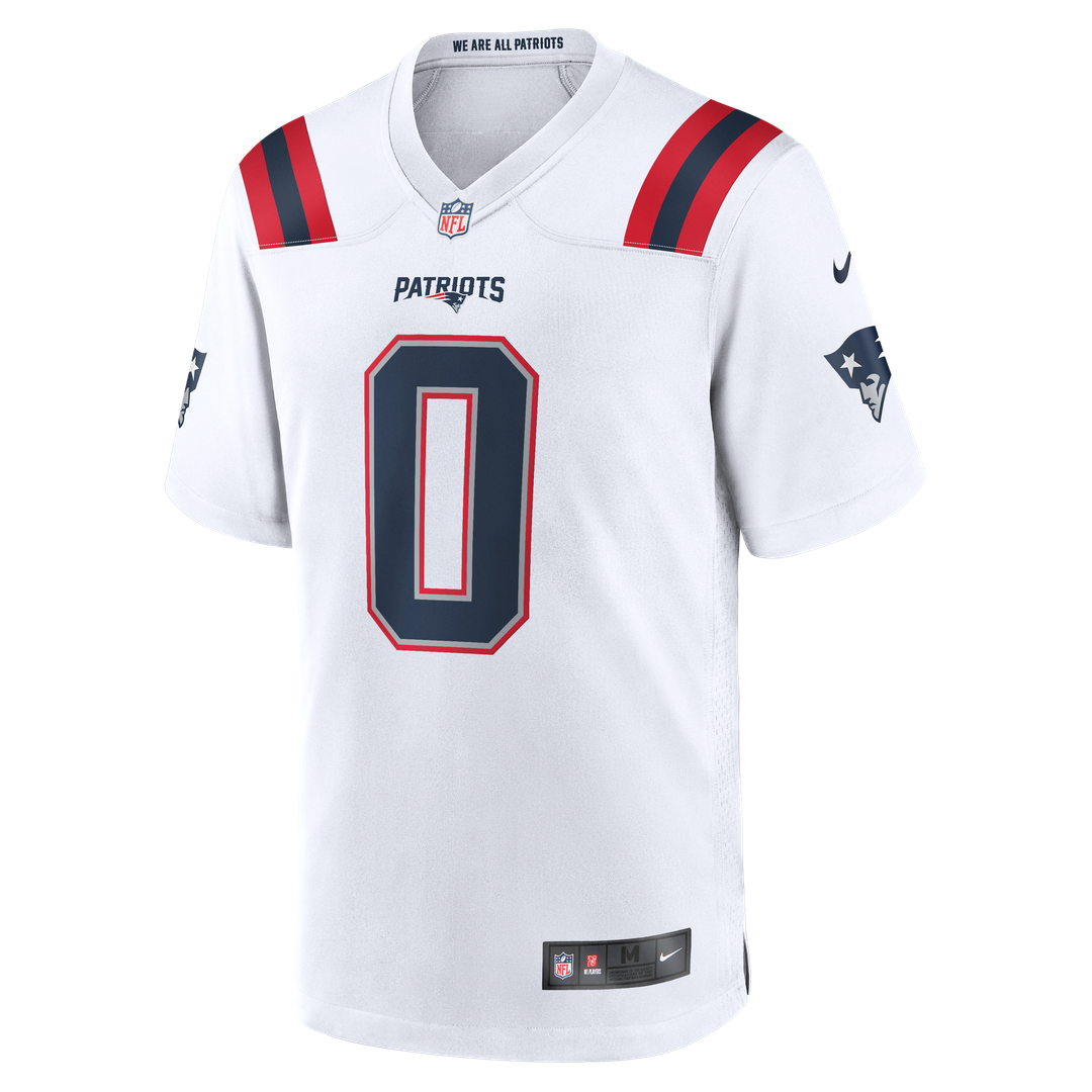 Christian Gonzalez New England Patriots Game Jersey - White