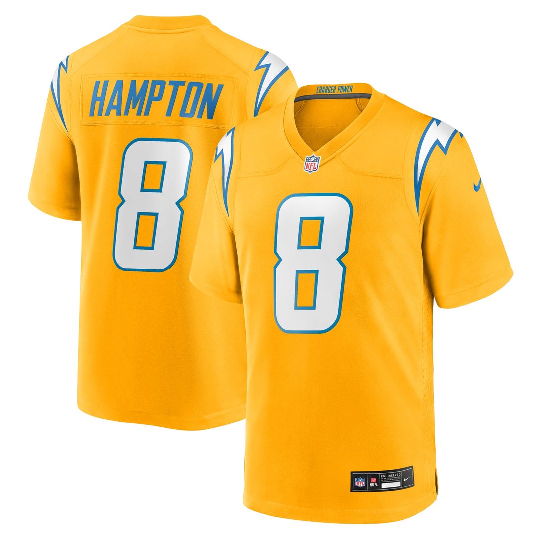 Omarion Hampton Los Angeles Chargers Alternate Charger Power Game Jersey - Gold