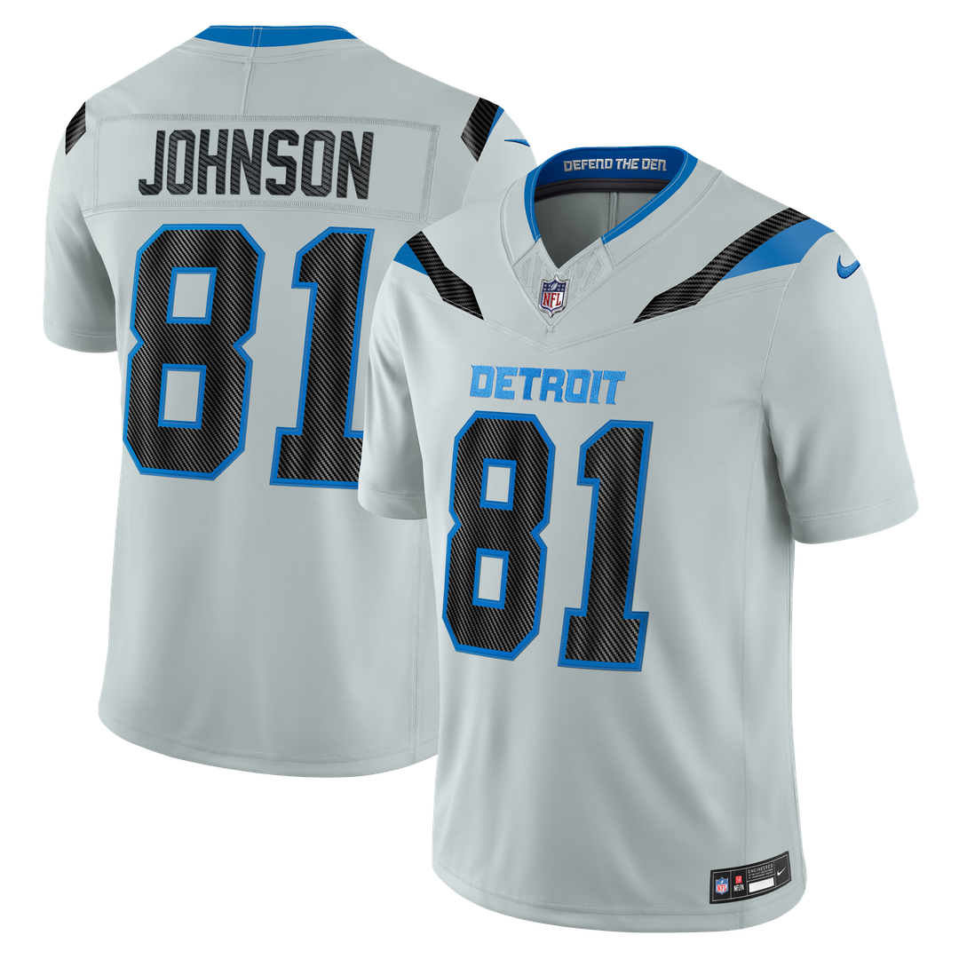 Calvin Johnson Detroit Lions 2026 Rivalries Collection Stitched Limited Jersey - Silver