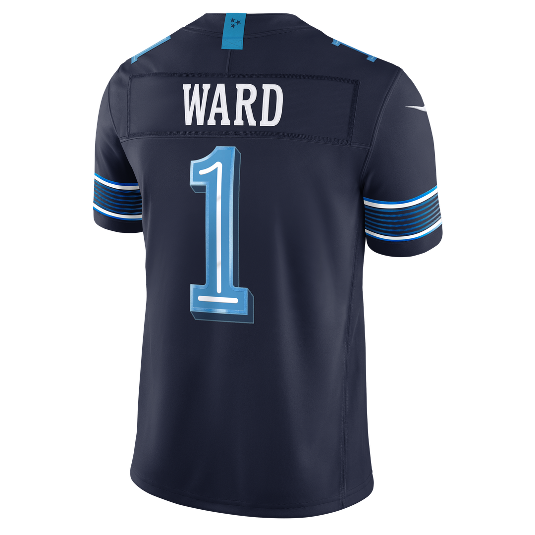 Cameron Ward Tennessee Titans 2026 Rivalries Collection Stitched Limited Jersey - Navy