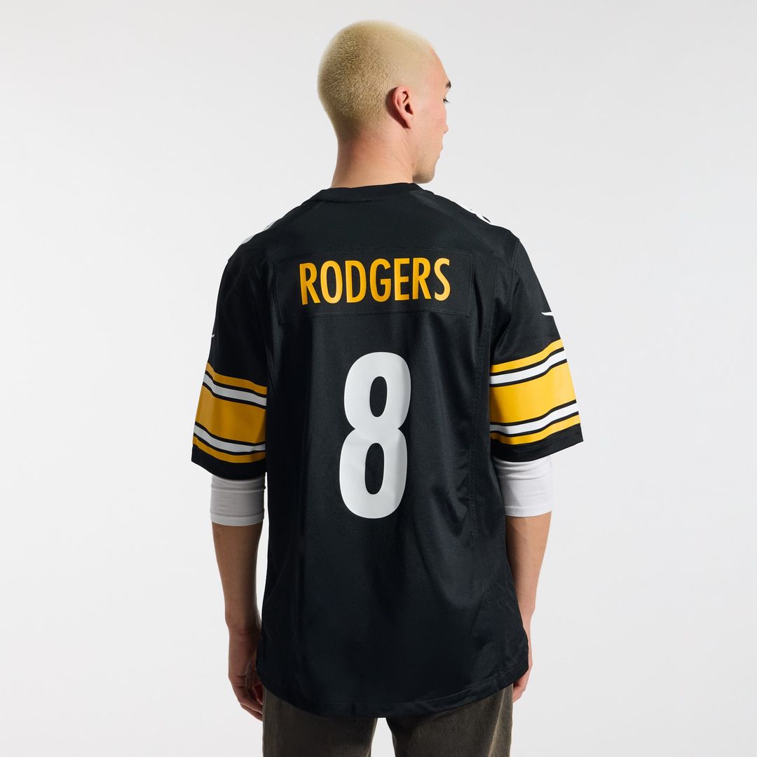 Aaron Rodgers Pittsburgh Steelers Game Jersey - Black