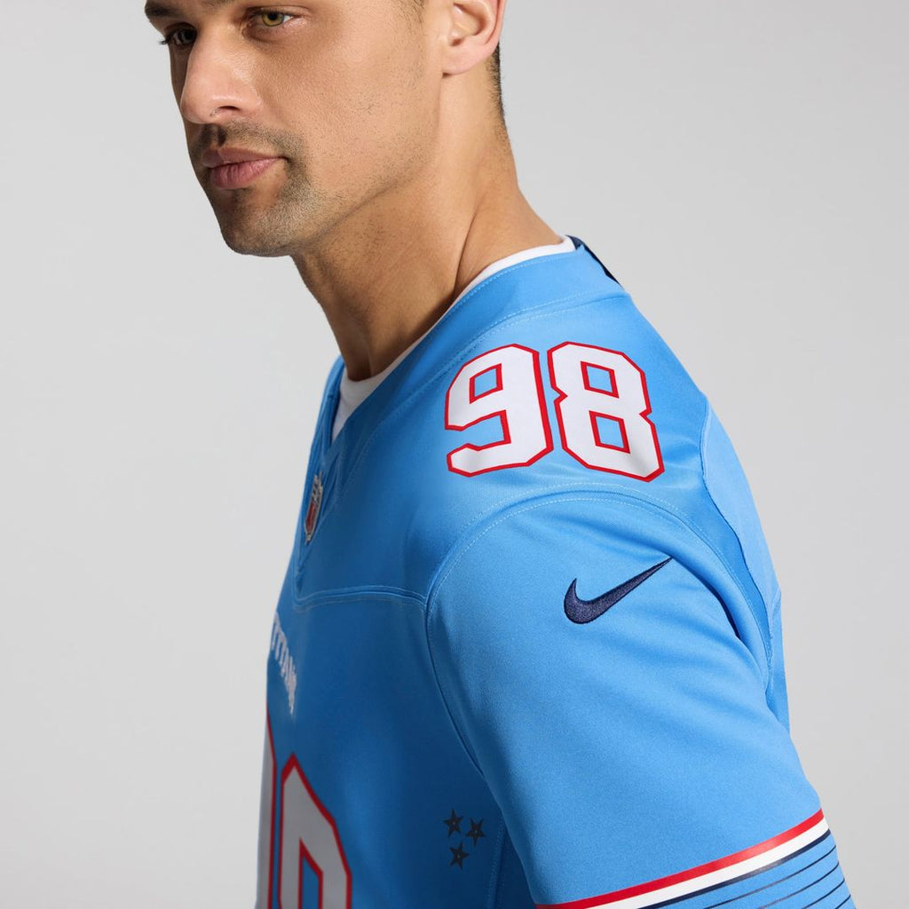 Jeffery Simmons Tennessee Titans Vapor F.U.S.E. Stitched Limited Jersey - Light Blue