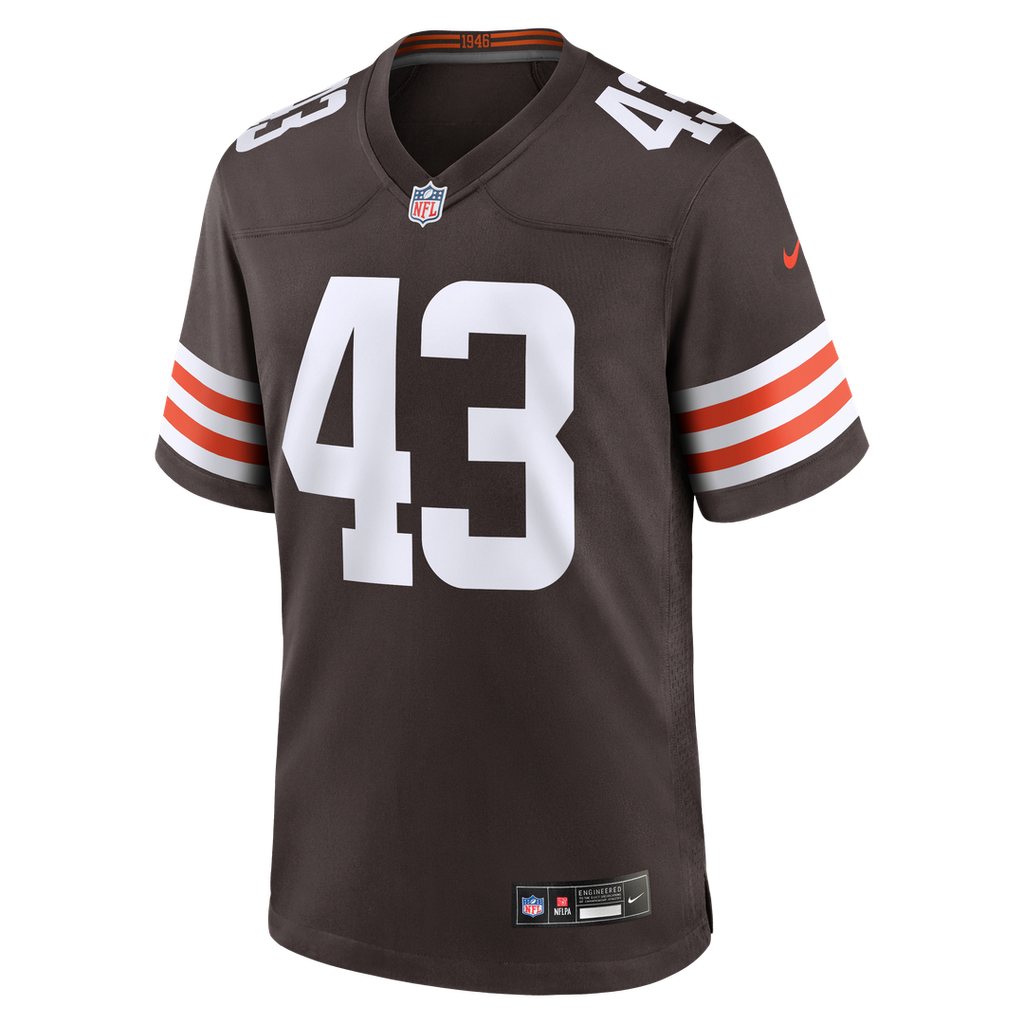 Mohamoud Diabate Cleveland Browns Game Jersey - Brown