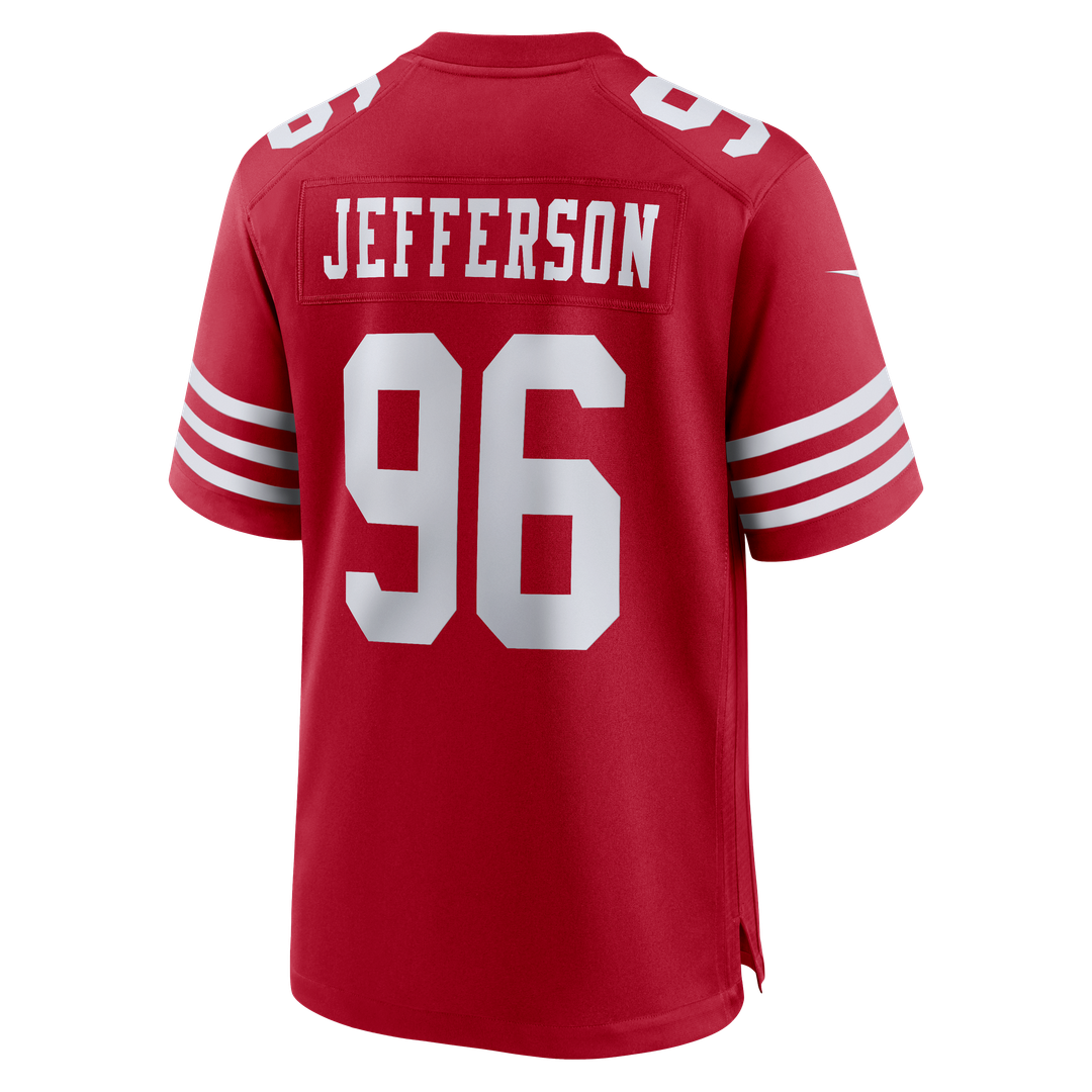 Jordan Jefferson San Francisco 49ers Game Jersey - Scarlet