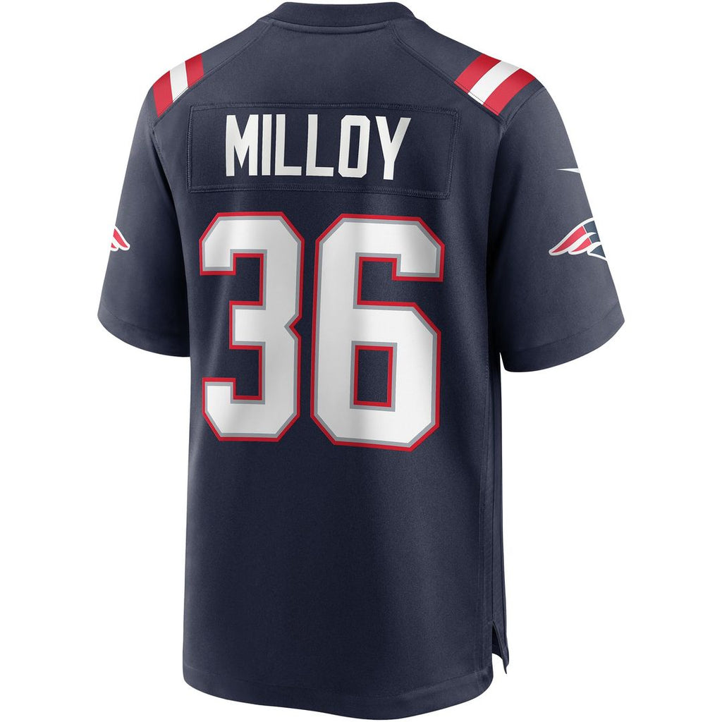 Lawyer Milloy New England Patriots Game Jersey - Navy