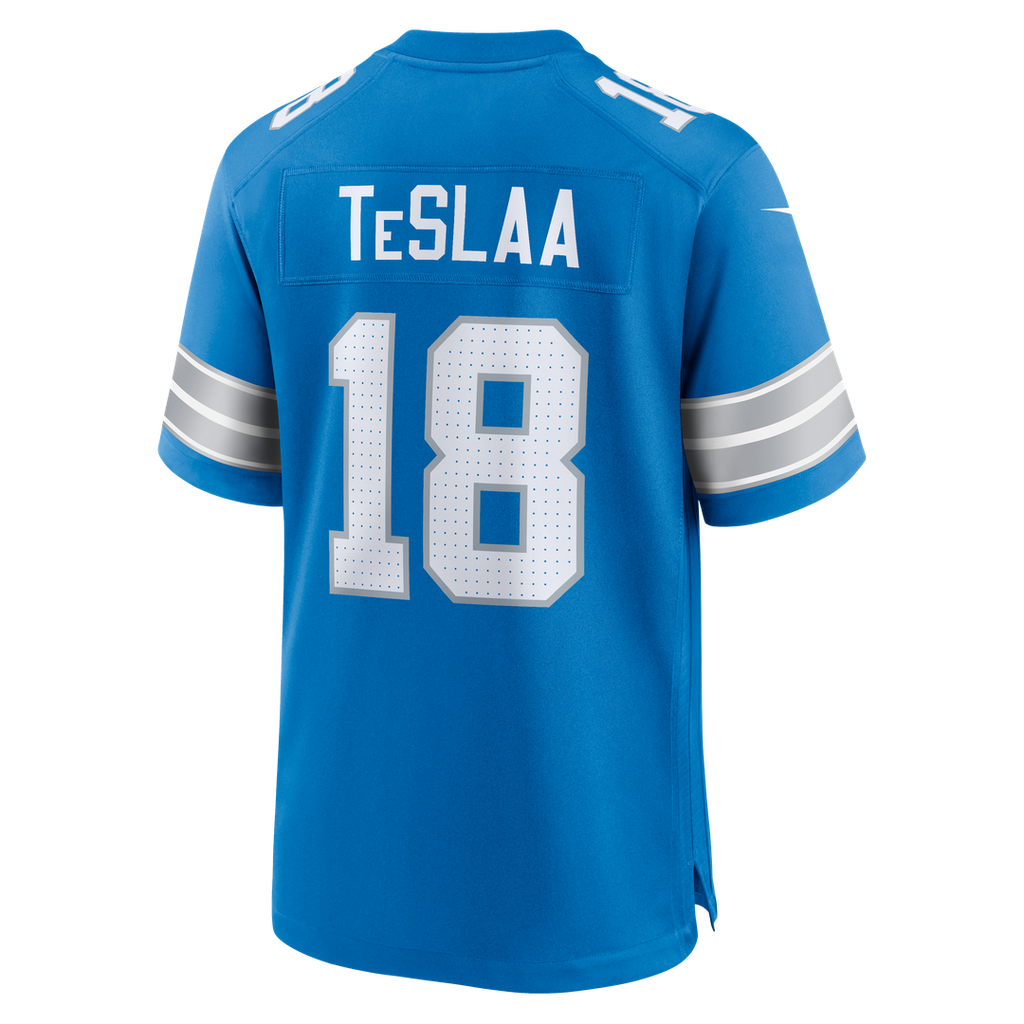 Isaac TeSlaa Detroit Lions Game Jersey - Blue