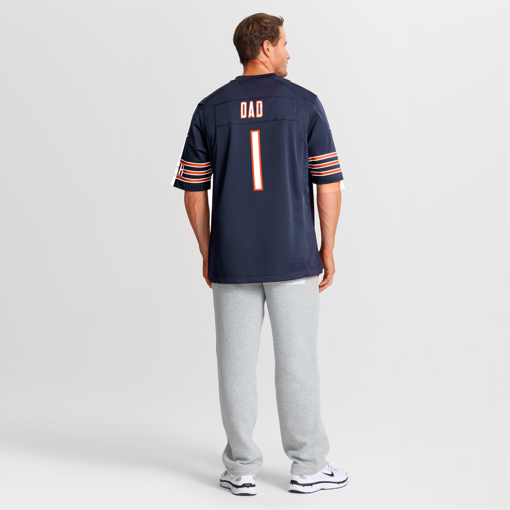 Number 1 Dad Chicago Bears Game Jersey - Navy