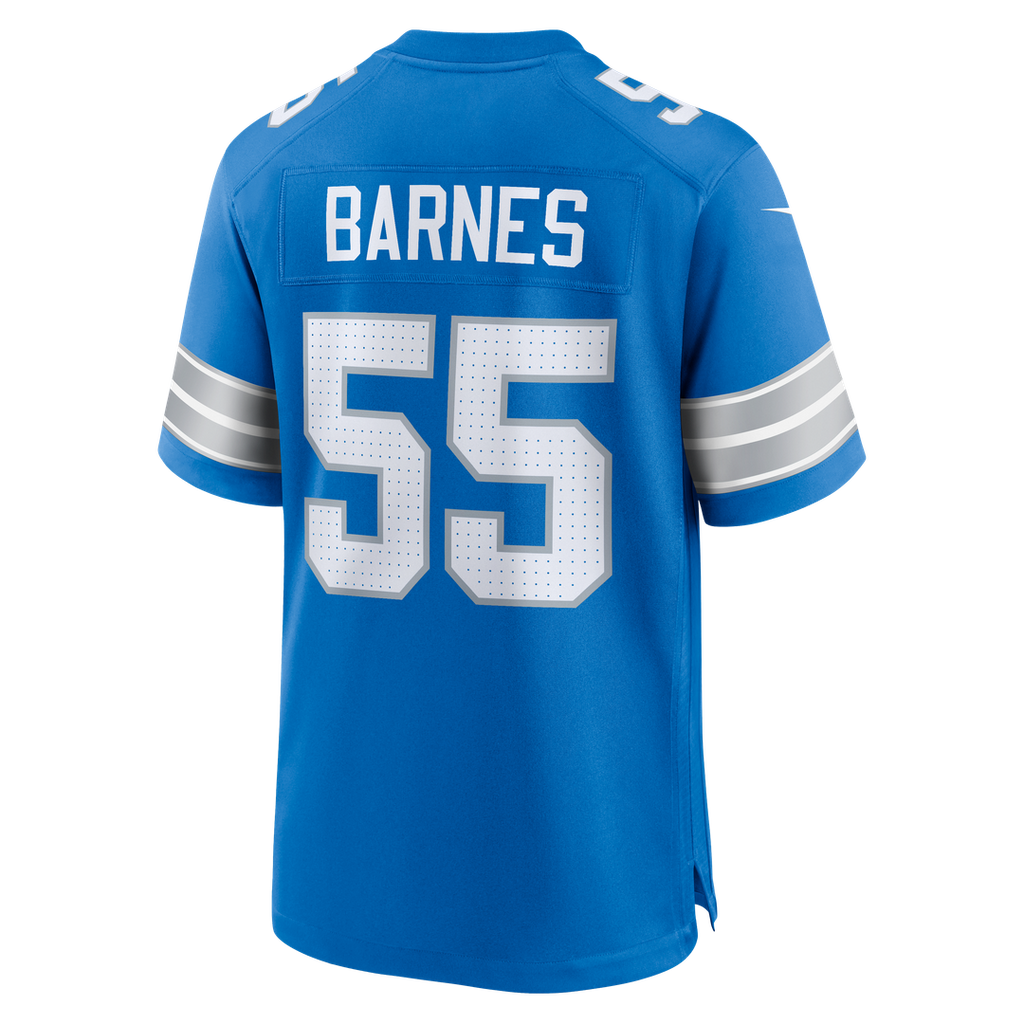 Derrick Barnes Detroit Lions Game Jersey - Blue