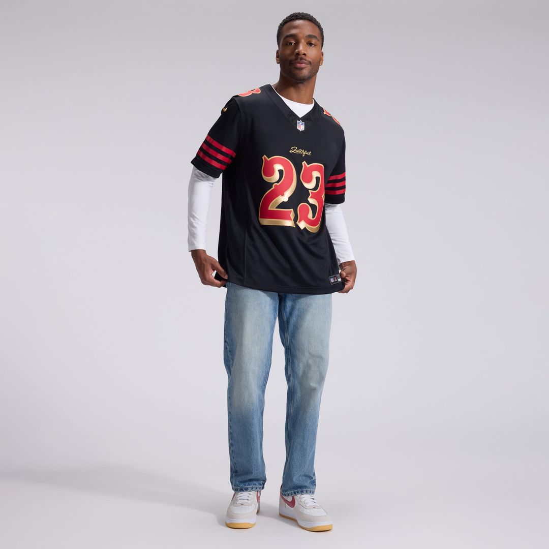 Christian McCaffrey San Francisco 49ers Rivalries Collection Stitched Limited Jersey - Black
