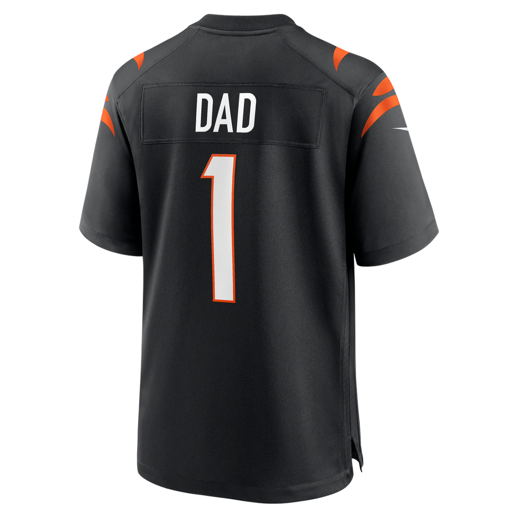 Number 1 Dad Cincinnati Bengals Game Jersey - Black