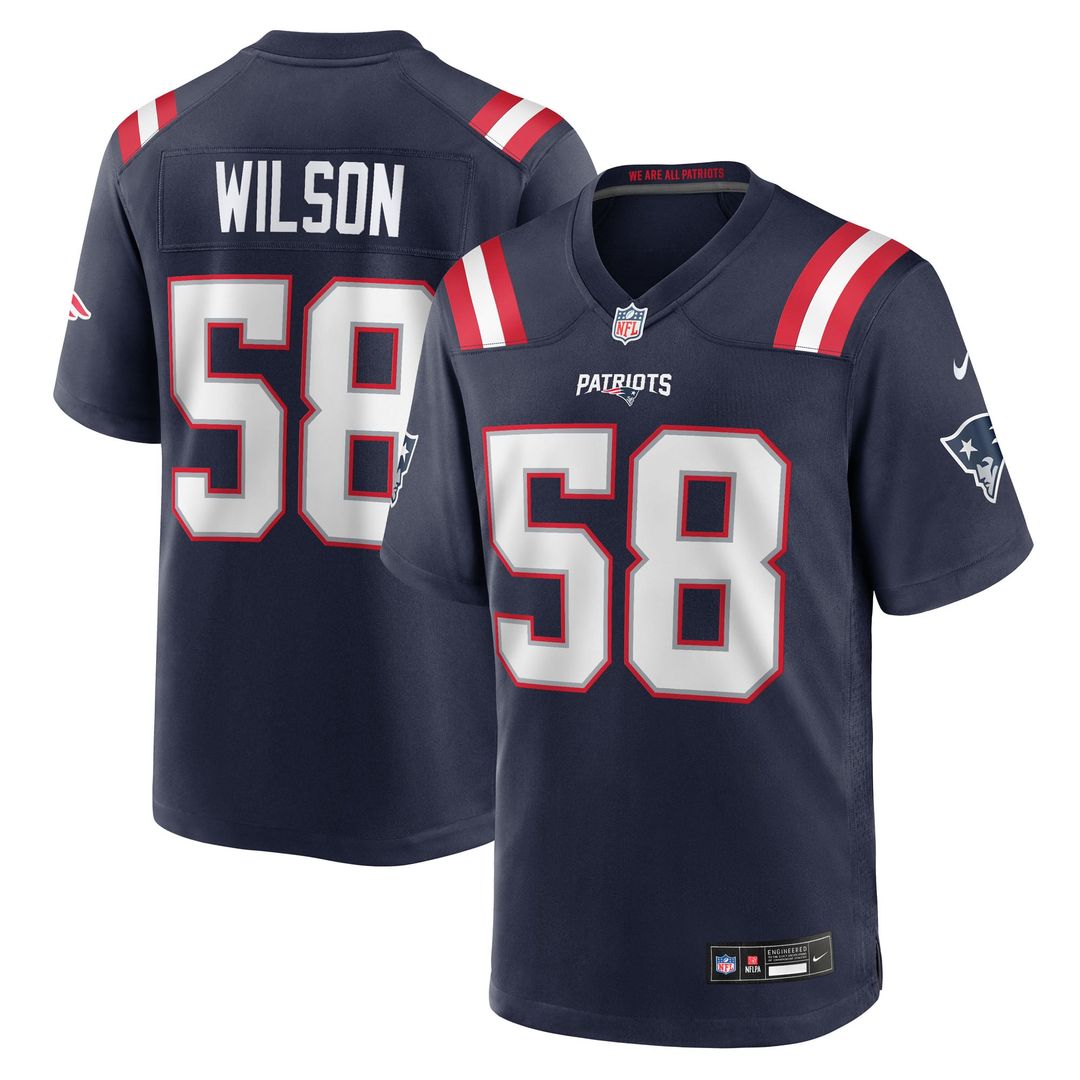 Jared Wilson New England Patriots Game Jersey - Navy