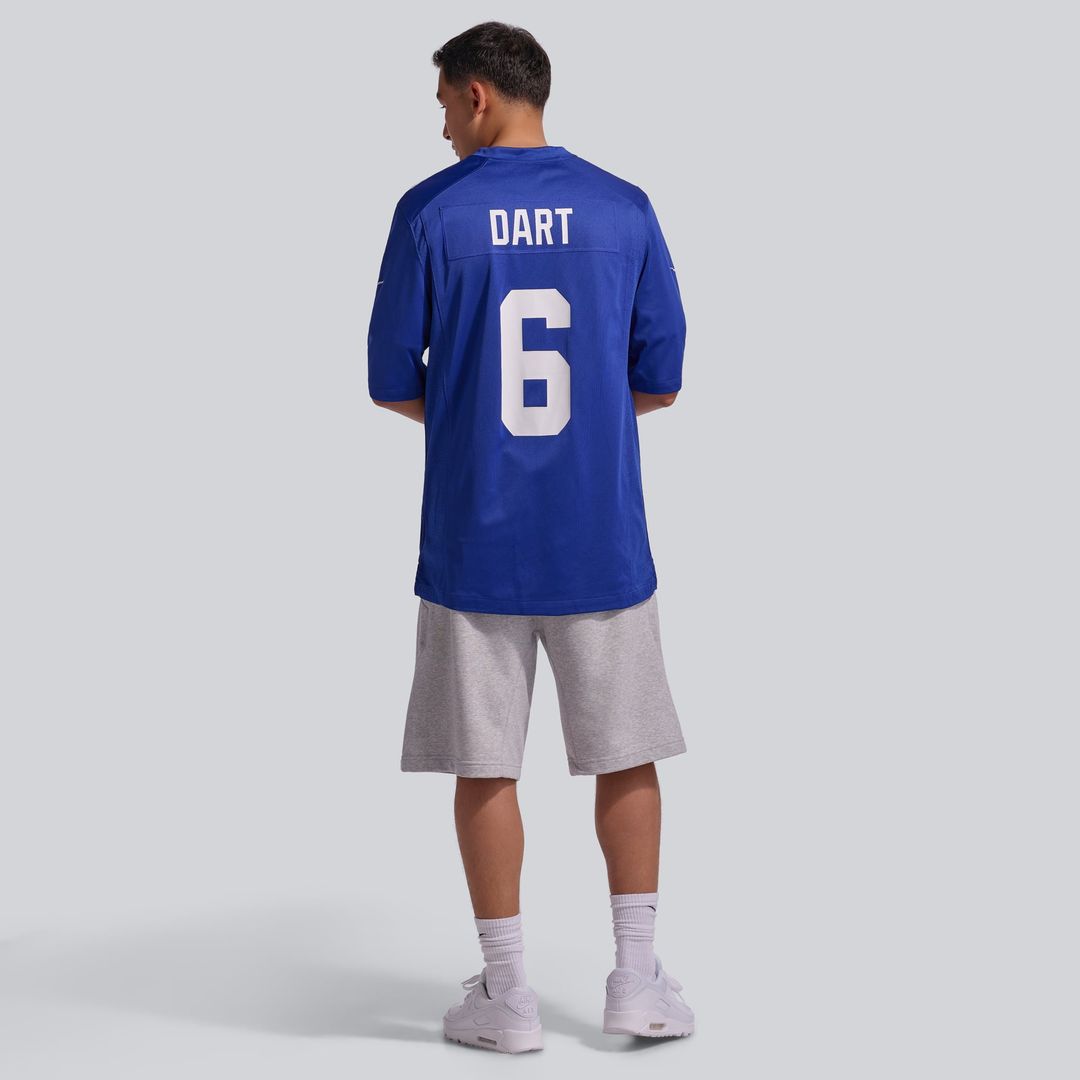 Jaxson Dart New York Giants Game Jersey - Royal Blue