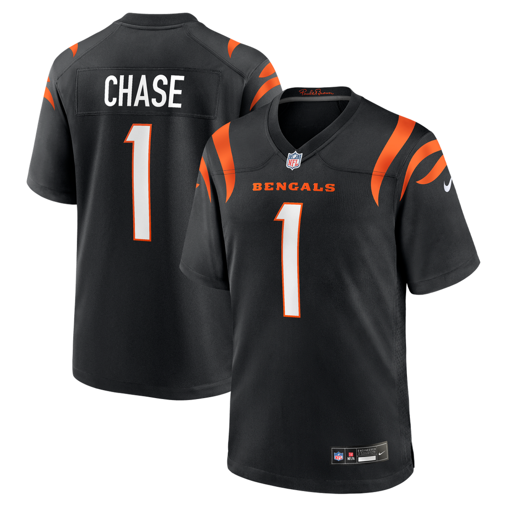 Ja'Marr Chase Cincinnati Bengals Game Jersey - Black