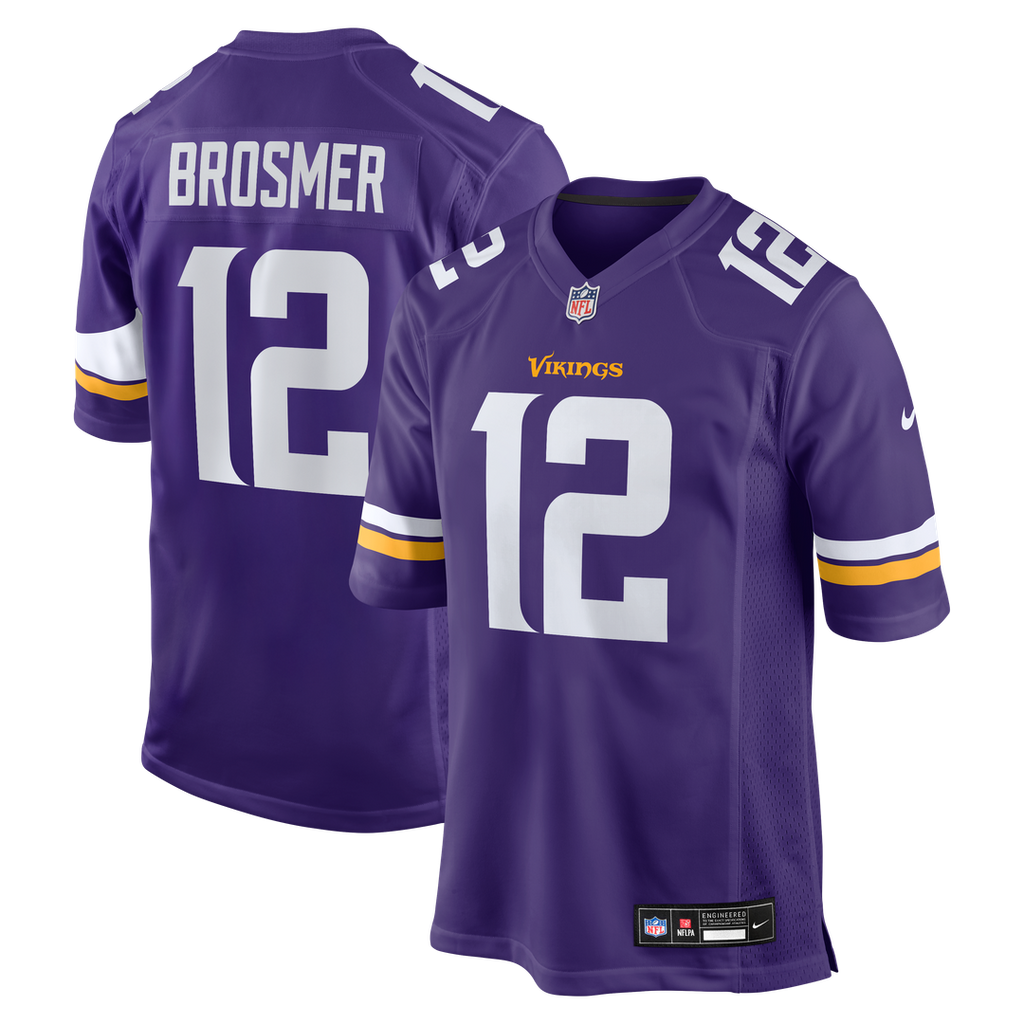 Max Brosmer Minnesota Vikings Game Jersey - Purple