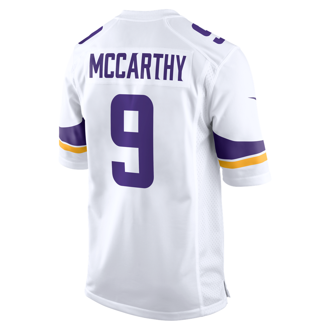 J.J. McCarthy Minnesota Vikings Game Jersey - White