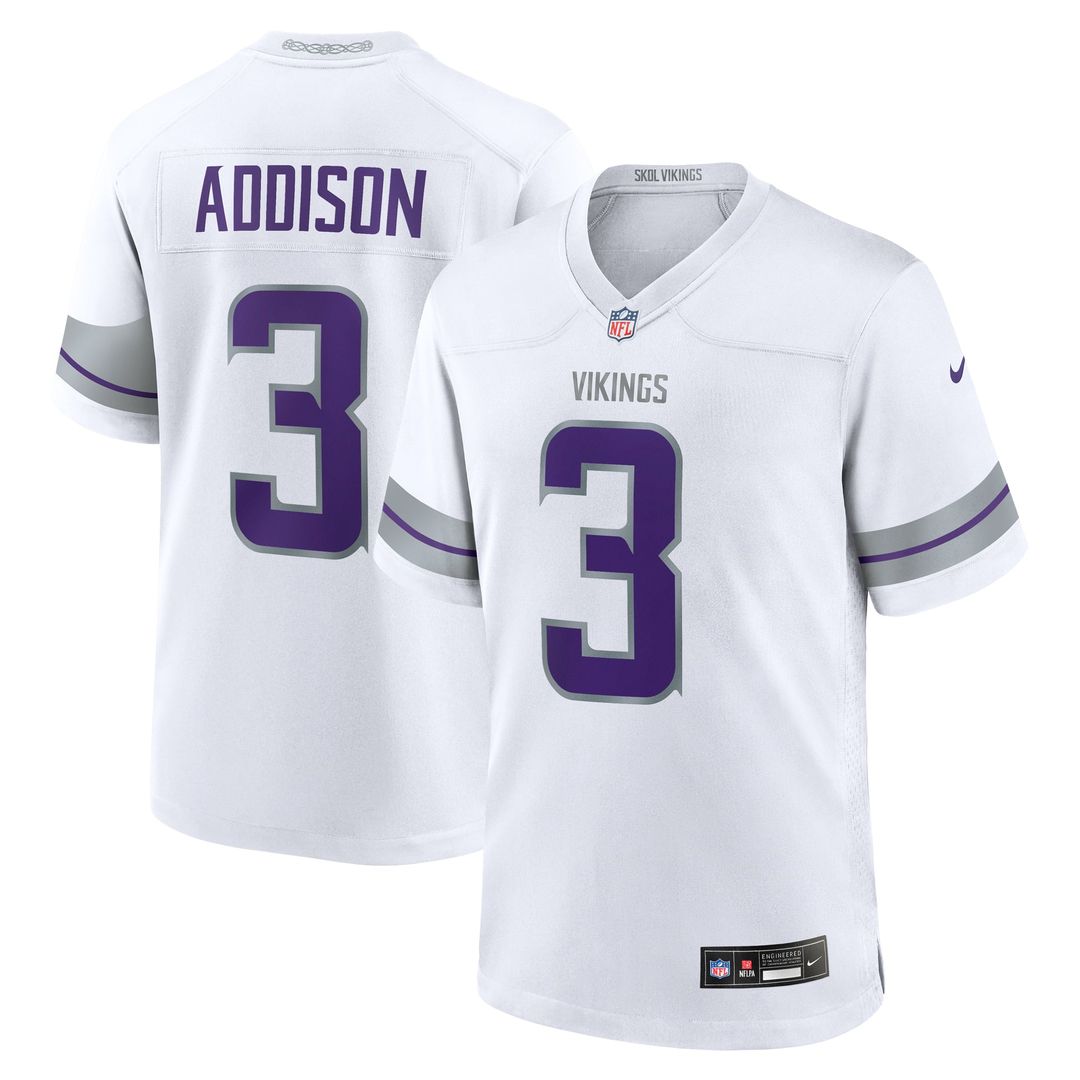 Jordan Addison Minnesota Vikings Game Jersey - Purple