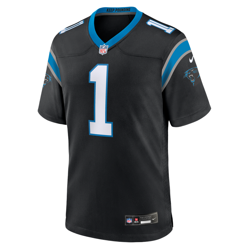 Cam Newton Carolina Panthers Team Game Jersey - Black
