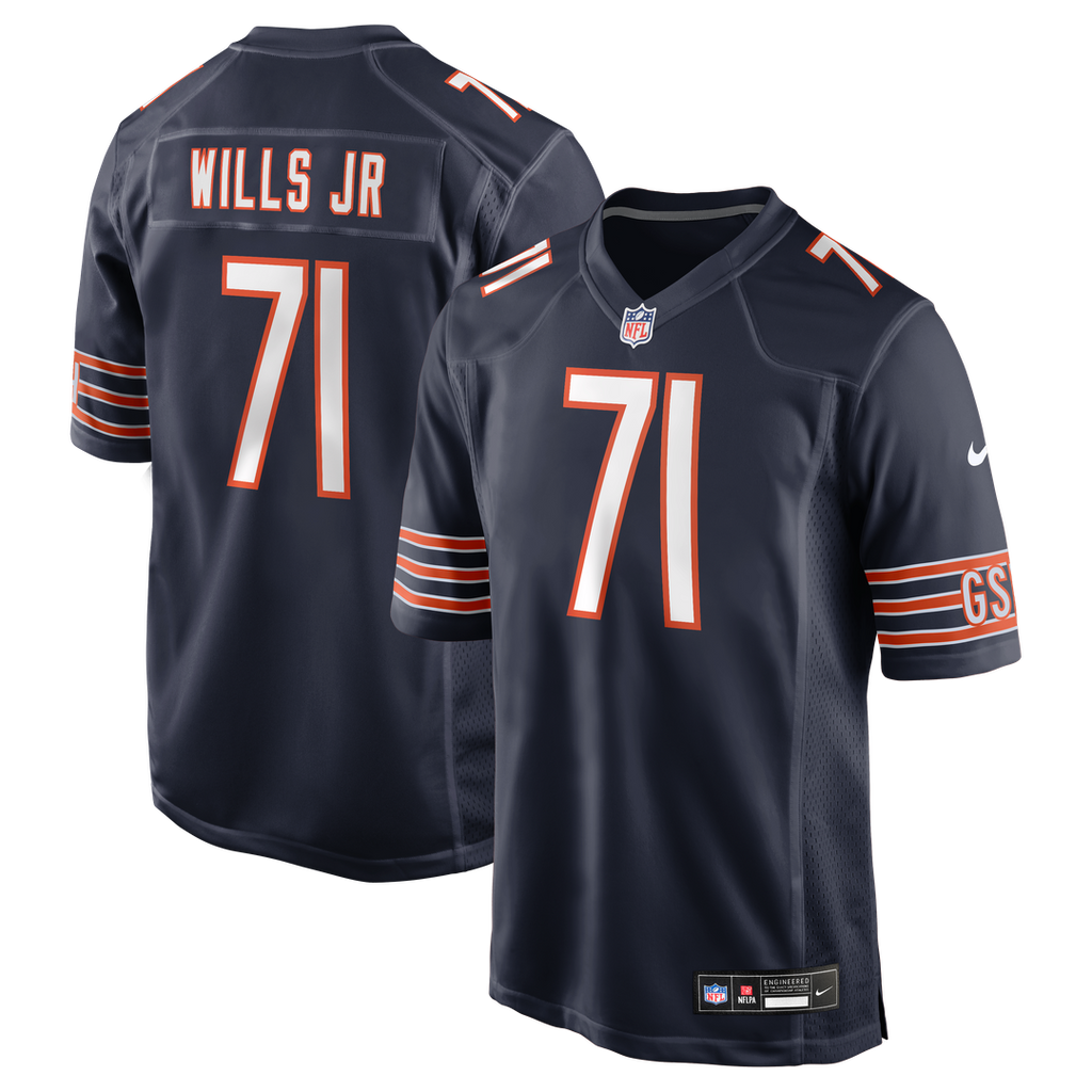Jedrick Wills Jr. Chicago Bears Game Jersey - Navy