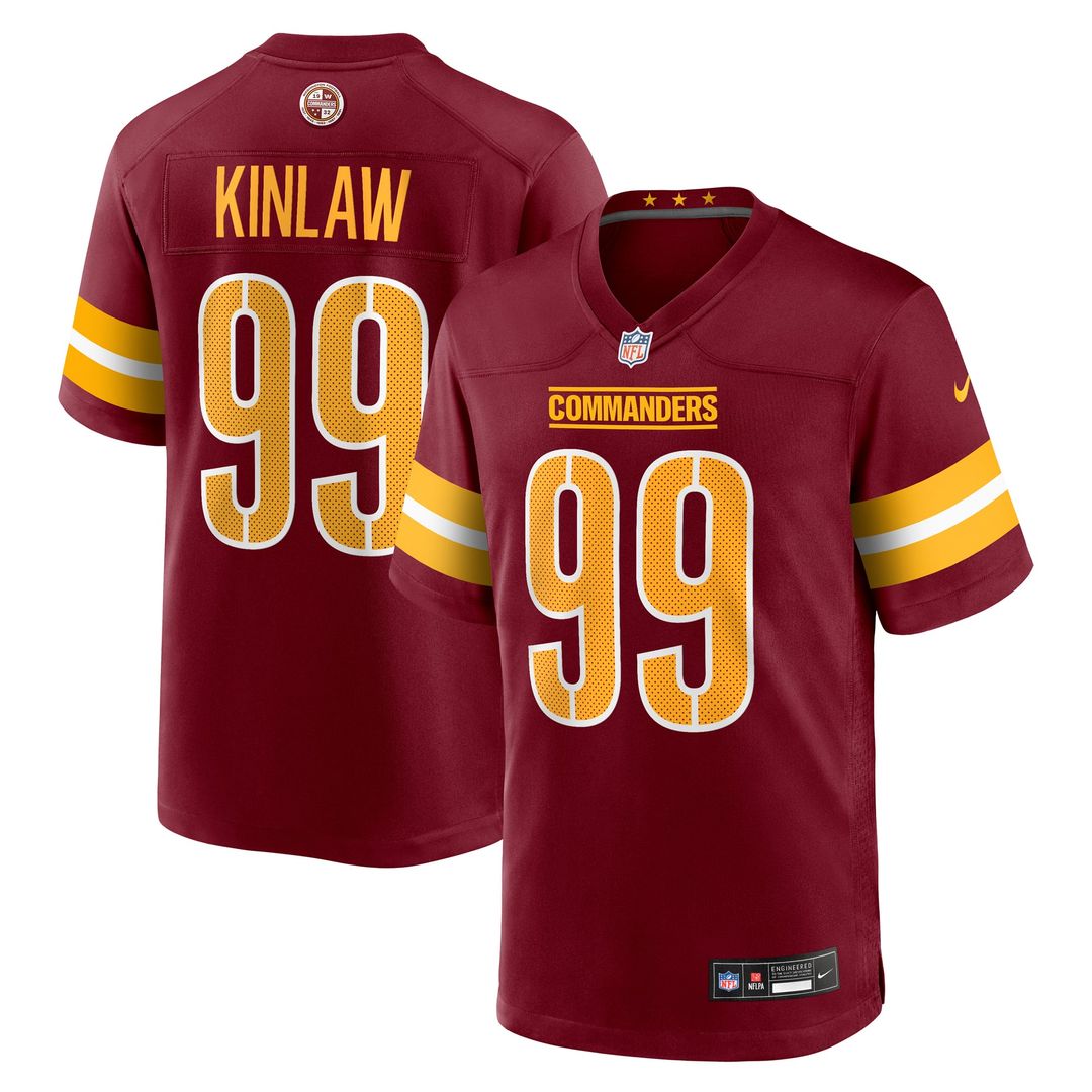 Javon Kinlaw Washington Commanders Game Jersey - Burgundy