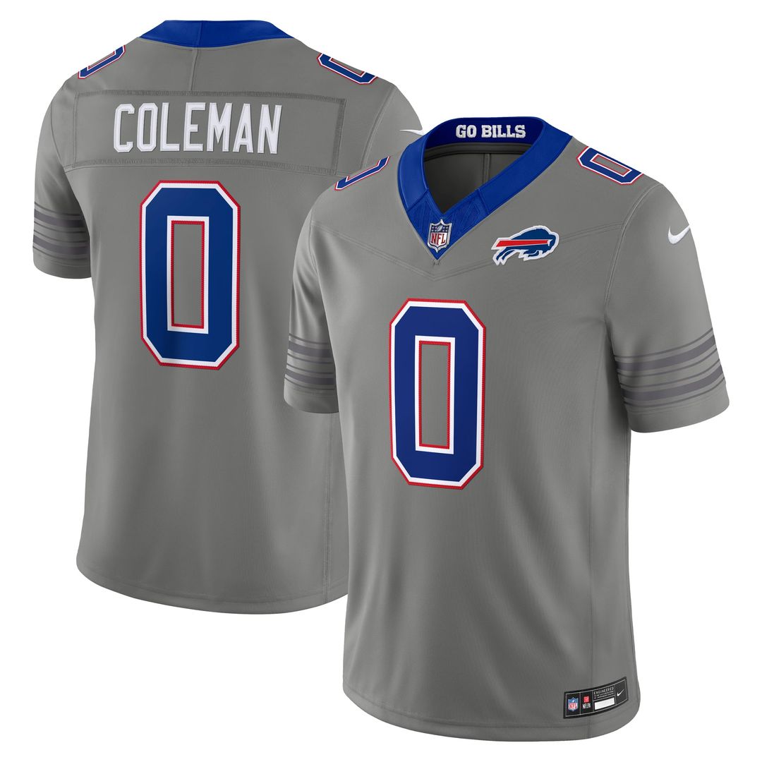 Keon Coleman Buffalo Bills Nickel City Vapor F.U.S.E. Stitched Limited Jersey - Gray