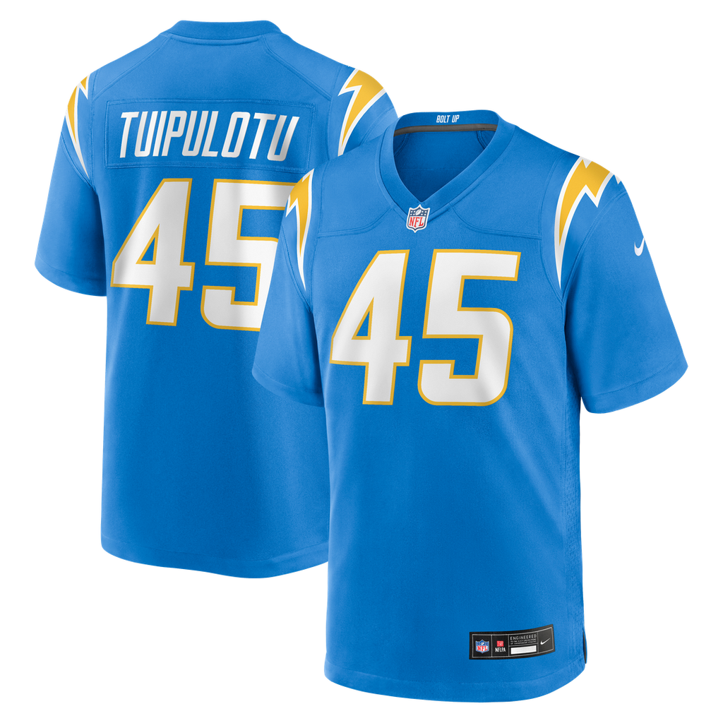 Tuli Tuipulotu Los Angeles Chargers Game Jersey - Powder Blue