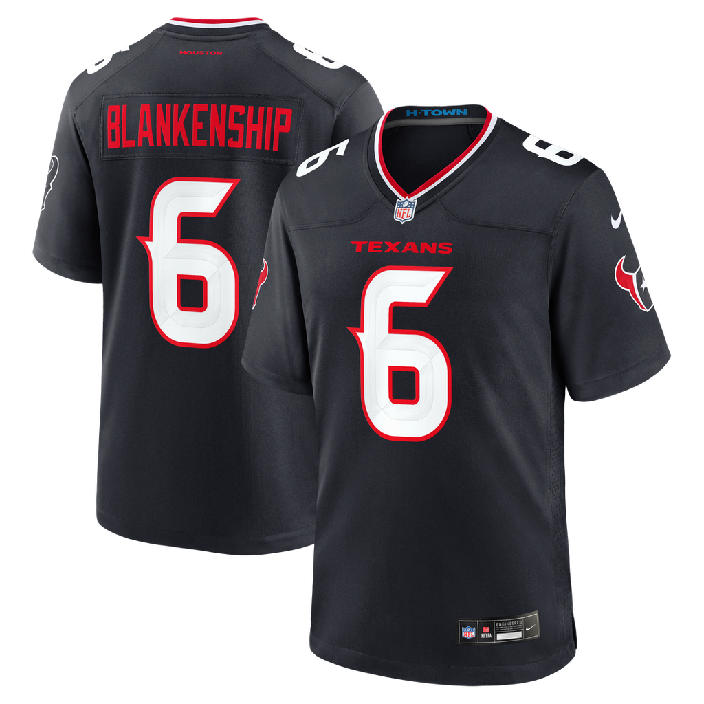 Reed Blankenship Houston Texans Game Jersey - Navy