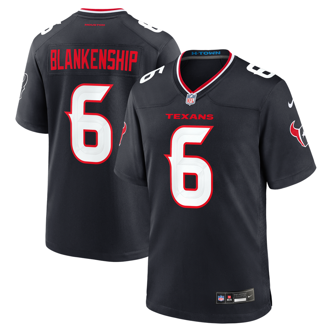 Reed Blankenship Houston Texans Game Jersey - Navy