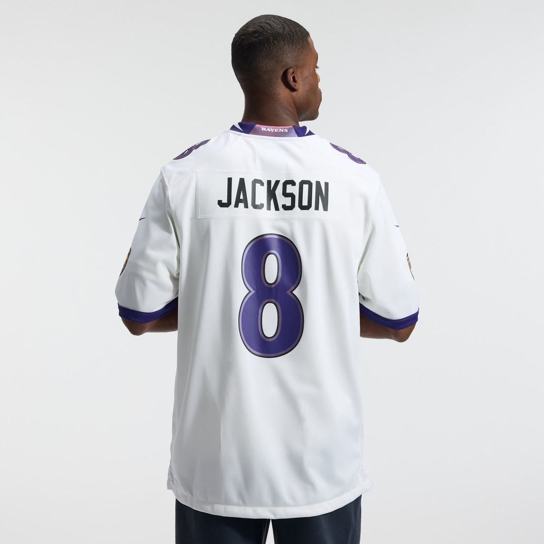 Lamar Jackson Baltimore Ravens Game Jersey - White