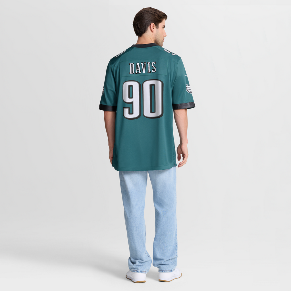 Jordan Davis Philadelphia Eagles Game Jersey - Midnight Green