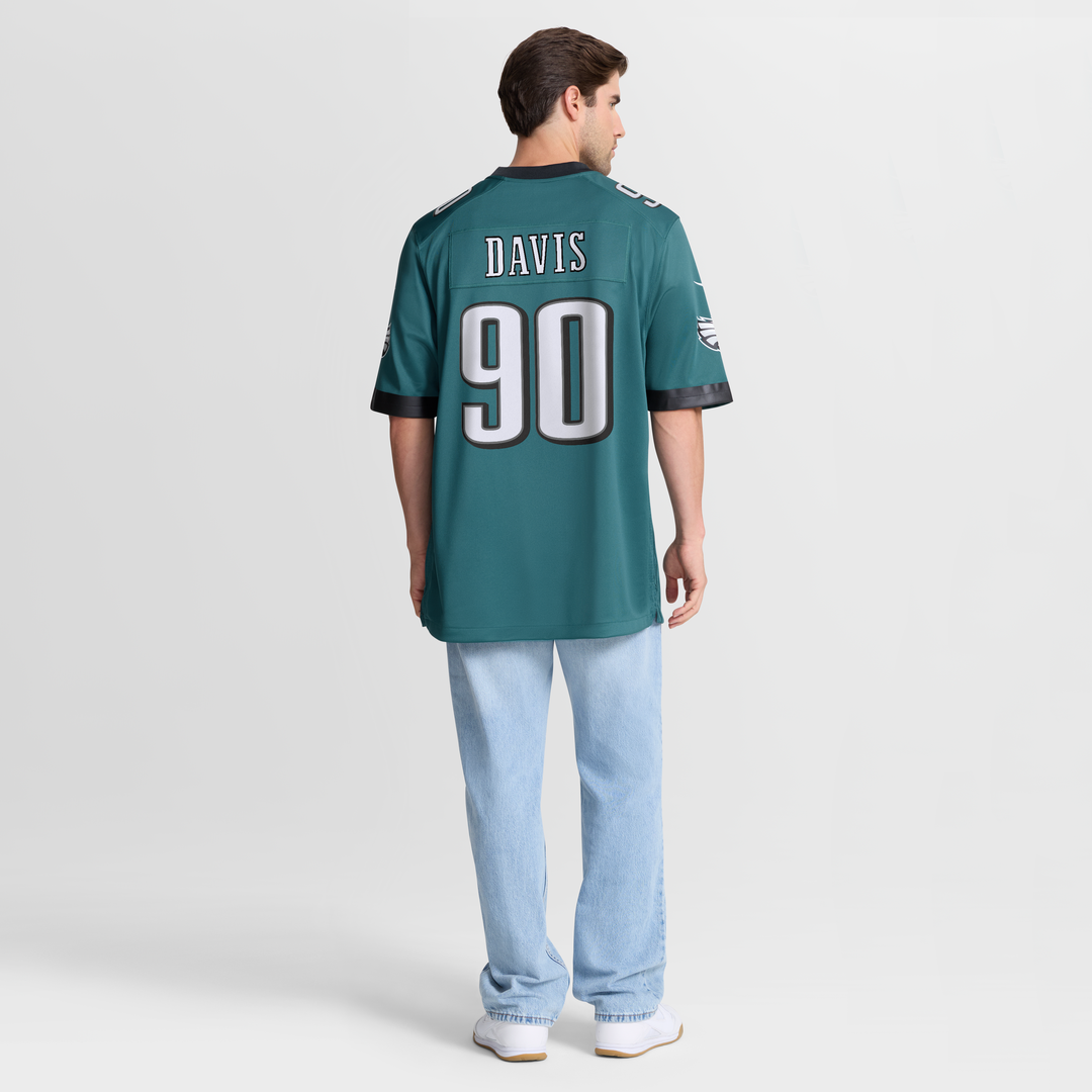 Jordan Davis Philadelphia Eagles Game Jersey - Midnight Green