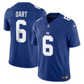 Jaxson Dart New York Giants Vapor F.U.S.E. Stitched Limited Jersey - Royal Blue