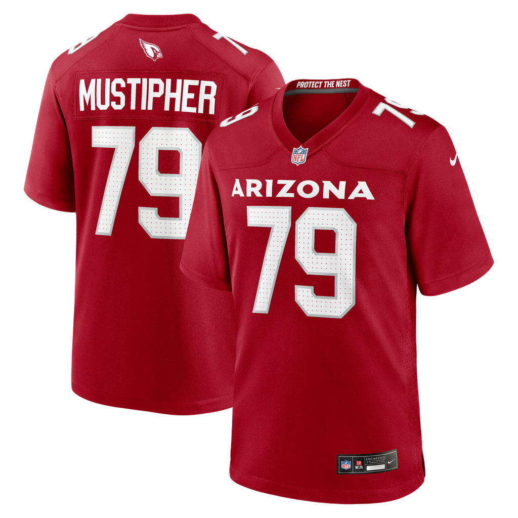 PJ Mustipher Arizona Cardinals Game Jersey - Cardinal