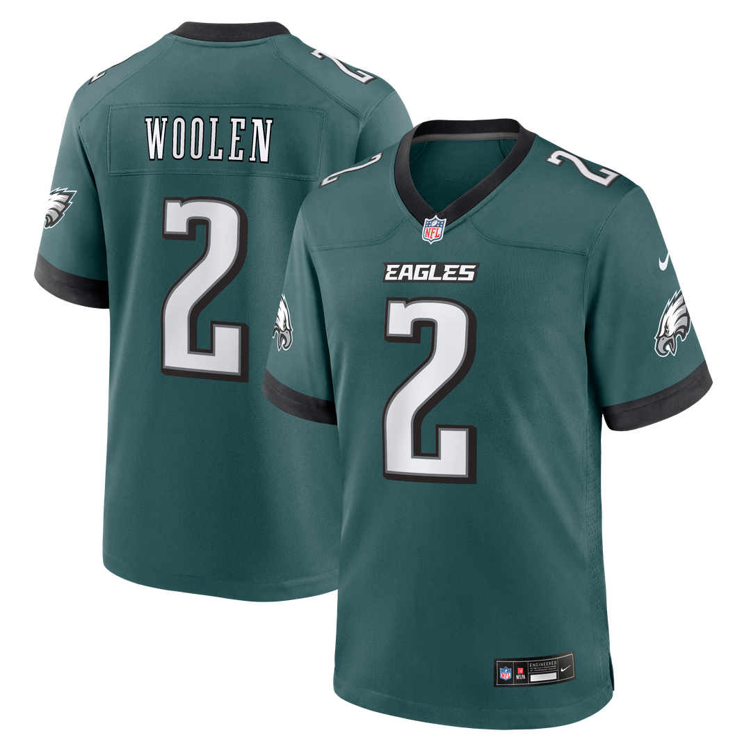 Tariq Woolen Philadelphia Eagles Game Jersey - Midnight Green