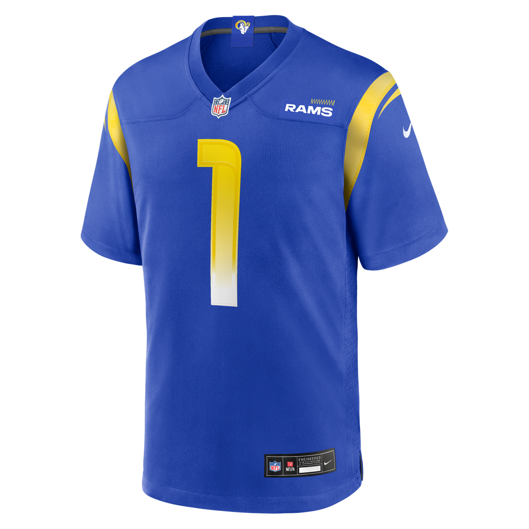 Number 1 Dad Los Angeles Rams Game Jersey - Royal Blue