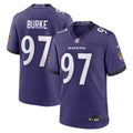 Ethan Burke Baltimore Ravens Game Jersey - Purple