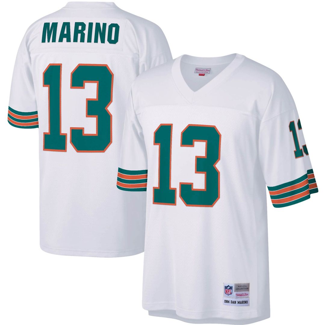 Dan Marino Miami Dolphins Big & Tall 1984 Replica Jersey - Aqua