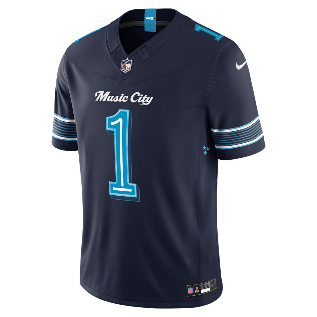 Cameron Ward Tennessee Titans 2026 Rivalries Collection Stitched Limited Jersey - Navy