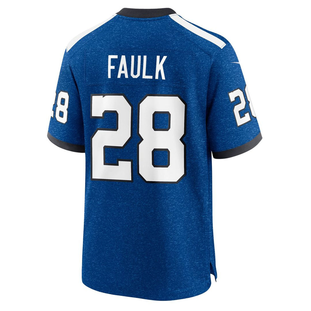 Marshall Faulk Indianapolis Colts Alternate Game Jersey - Blue