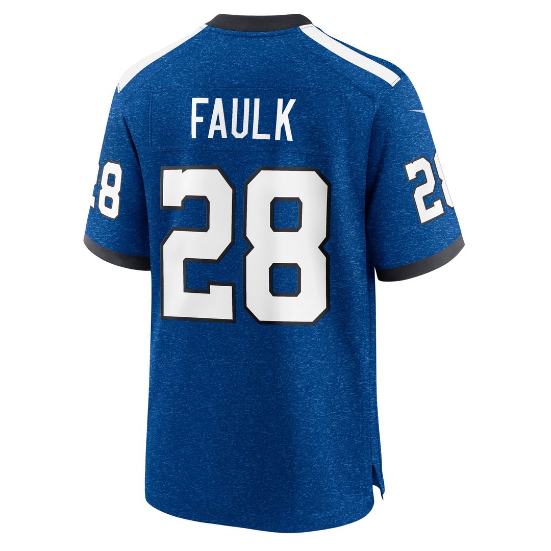 Marshall Faulk Indianapolis Colts Alternate Game Jersey - Blue