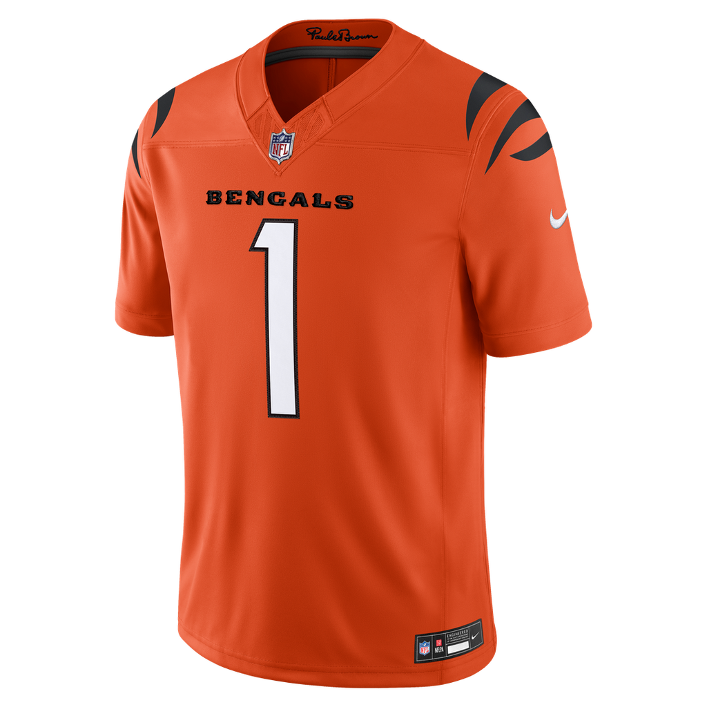 Ja'Marr Chase Cincinnati Bengals Alternate Vapor F.U.S.E. Stitched Limited Jersey - Orange
