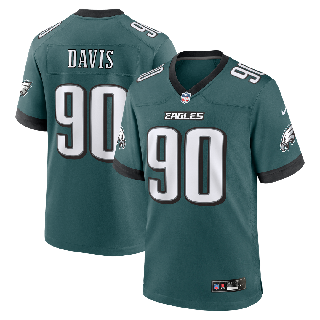 Jordan Davis Philadelphia Eagles Alternate Game Jersey - Kelly Green
