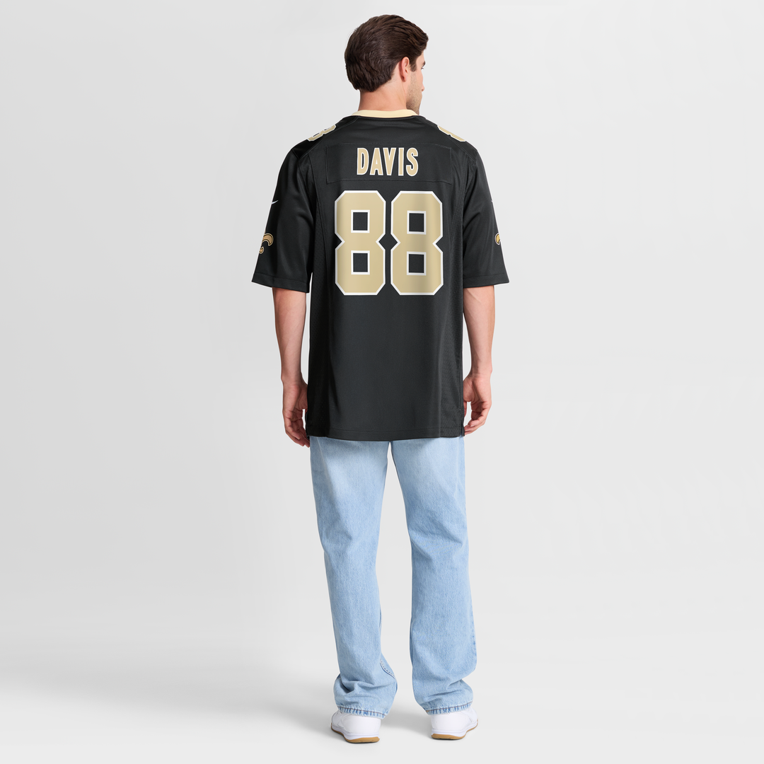 Shaquan Davis New Orleans Saints Game Jersey - Black