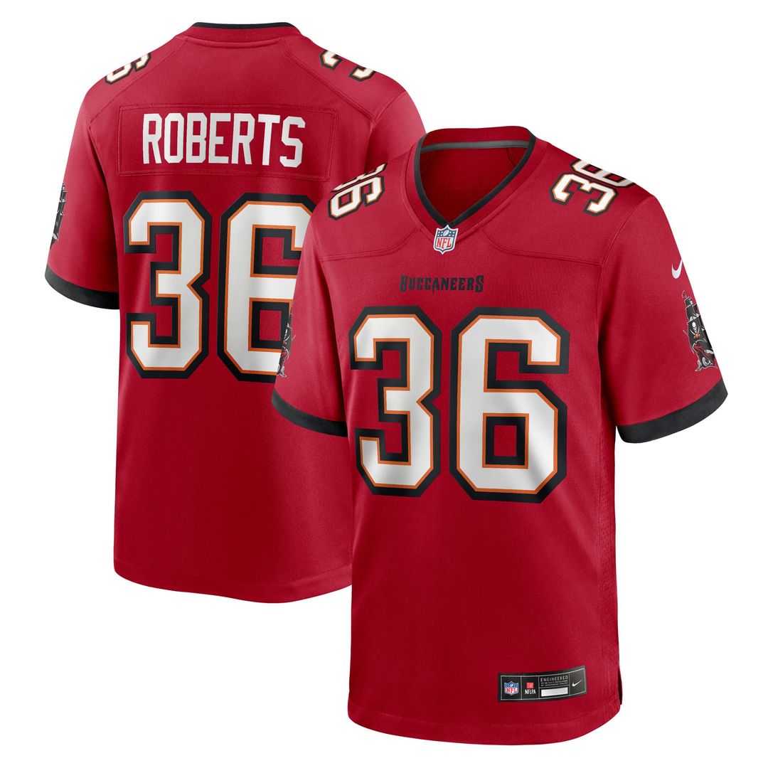 JJ Roberts Tampa Bay Buccaneers Game Jersey - Red