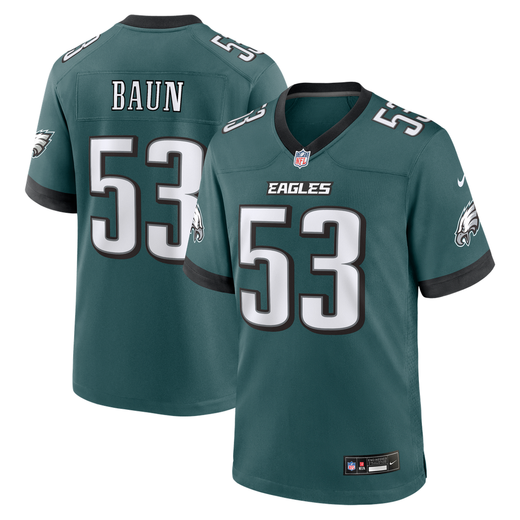 Zack Baun Philadelphia Eagles Game Jersey - Midnight Green