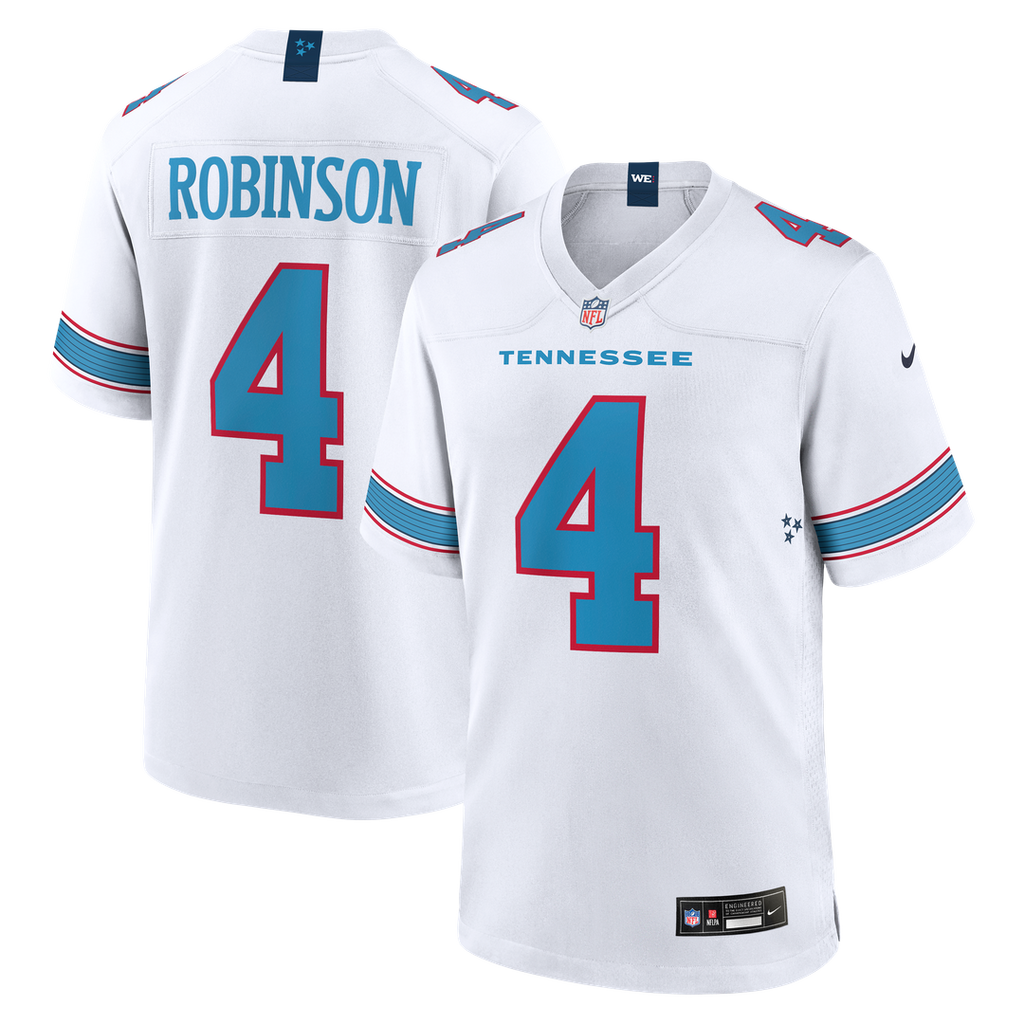 Wan'Dale Robinson Tennessee Titans Game Jersey - White