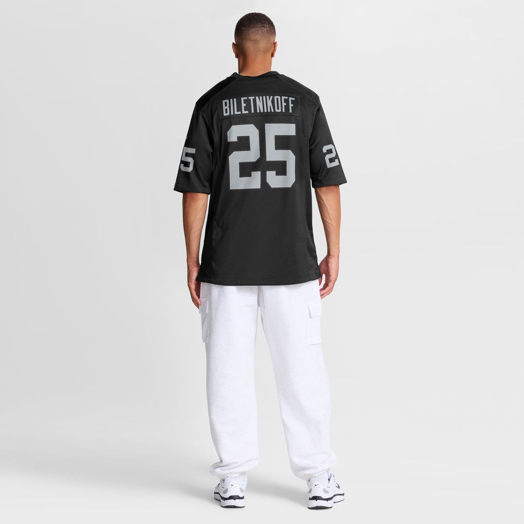 Fred Biletnikoff Las Vegas Raiders Game Jersey - Black