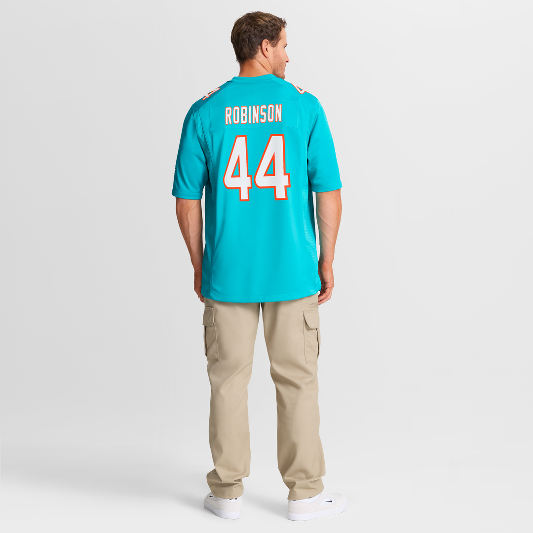 Chop Robinson Miami Dolphins Game Jersey - Aqua