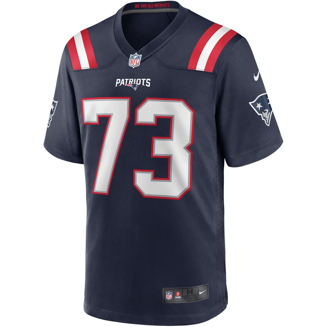 John Hannah New England Patriots Game Jersey - Navy