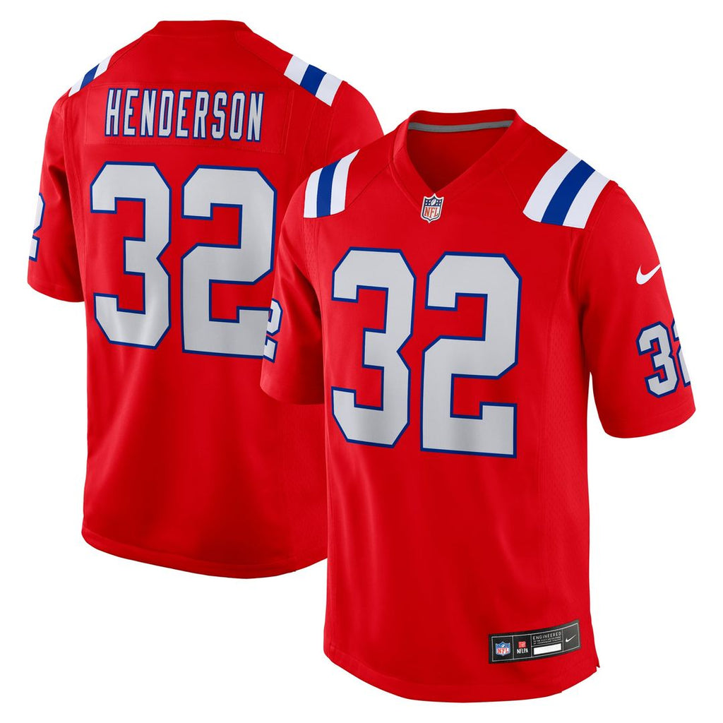 TreVeyon Henderson New England Patriots Alternate Game Jersey - Red
